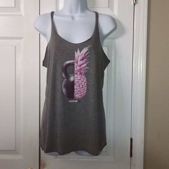 Reebok gray workout tank top  Sz M - Picture 1 of 4
